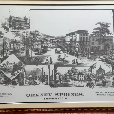 Hawks Nest print of nearby historic Orkney Springs
